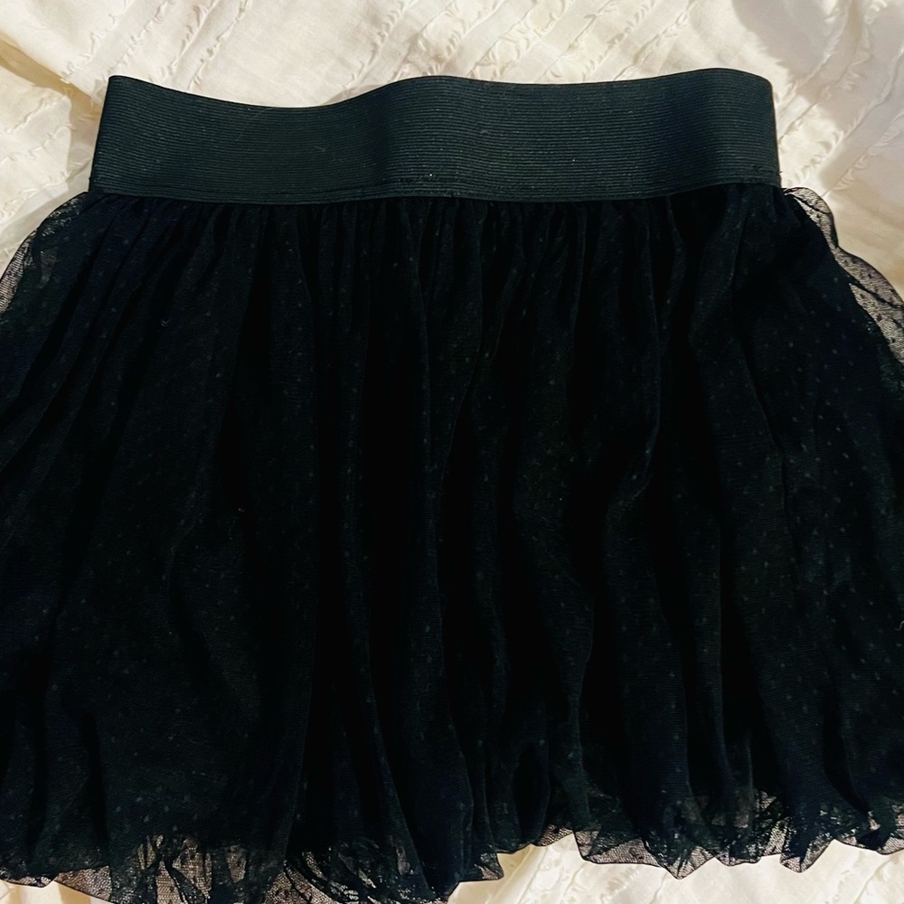 Vintage Black Tulle Skater Skirt